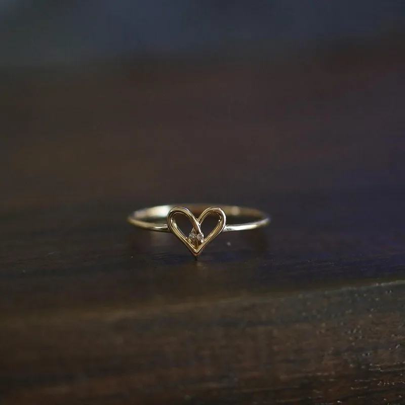 2019 корейские милые открытые витые кольца в форме сердца с узлом для девушек