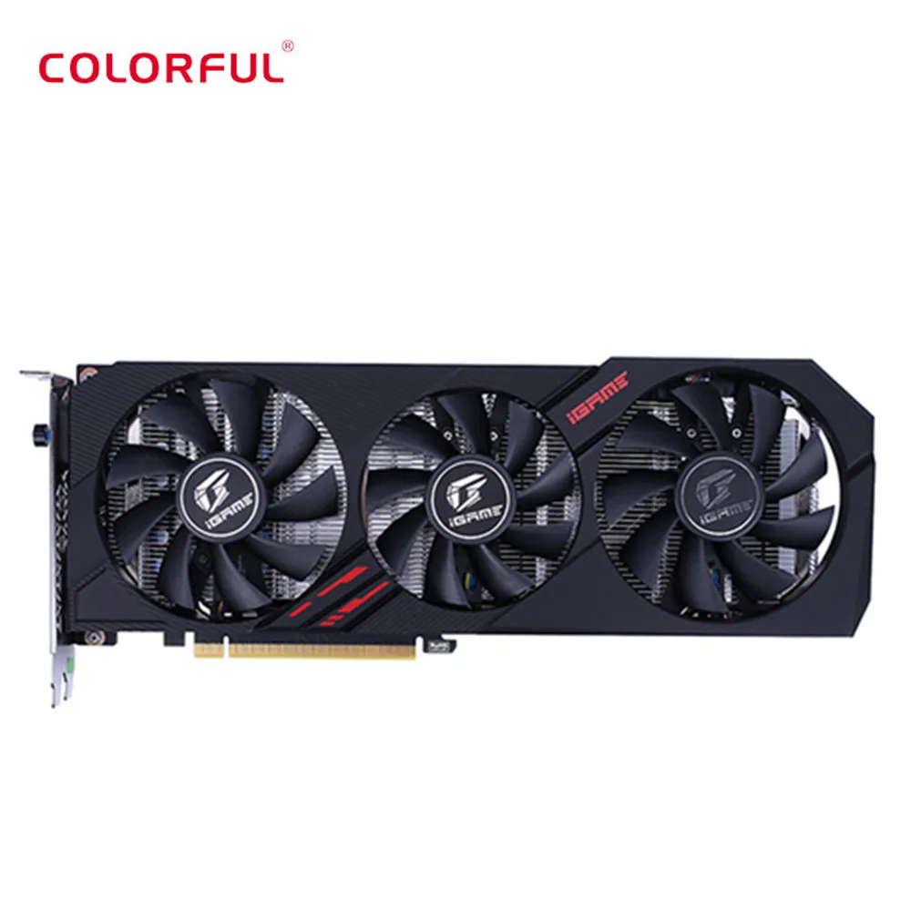 Оригинальная Красочная видеокарта iGame GeForce GTX 1660Ti Ultra Nvidia Gaming GDDR6 6G 192 бит для