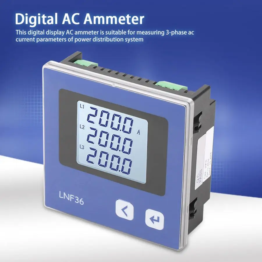 3 фазный измеритель переменного тока LNF36/LNF36 CDigital трехфазный амперметр Цифровой