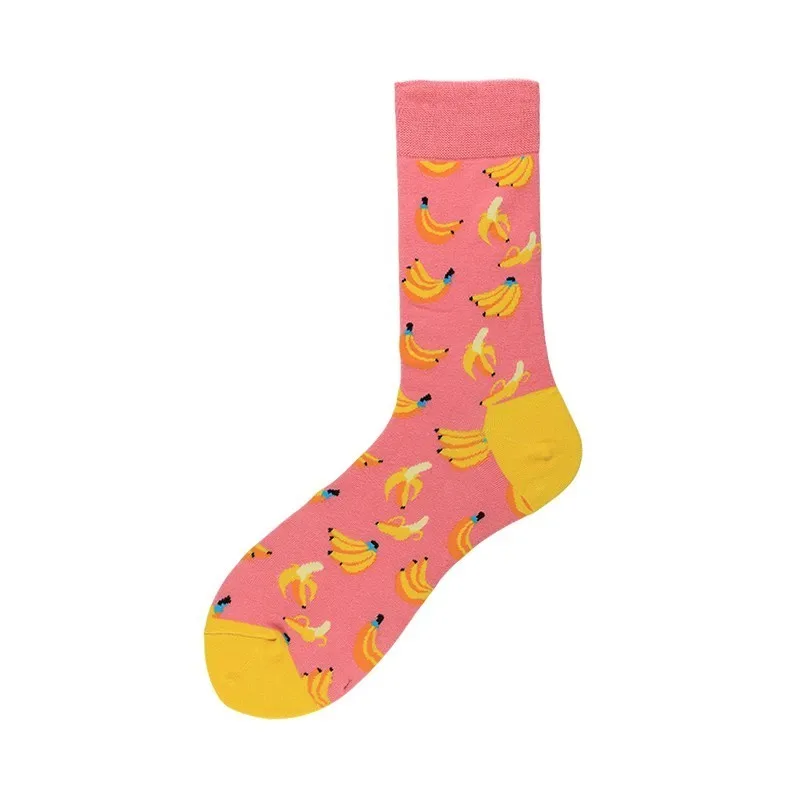 PEONFLY забавные Chaussette Homme сладких фруктов ананас черешня Для мужчин носки Harajuku в