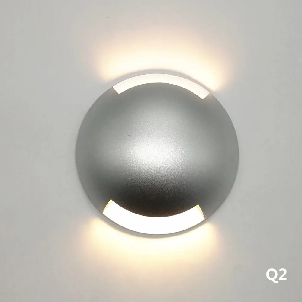 Светодиодная поляризованная подземная лампа 3 Вт встроенная квадратная для