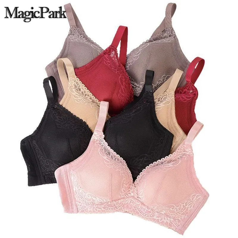 Women Bralette Lace Sexy Deep V Inner Cotton Soft 100/44BC Exports Healthy Wireless Ladies Wire Free Woman Push Up Brassiere | Женская