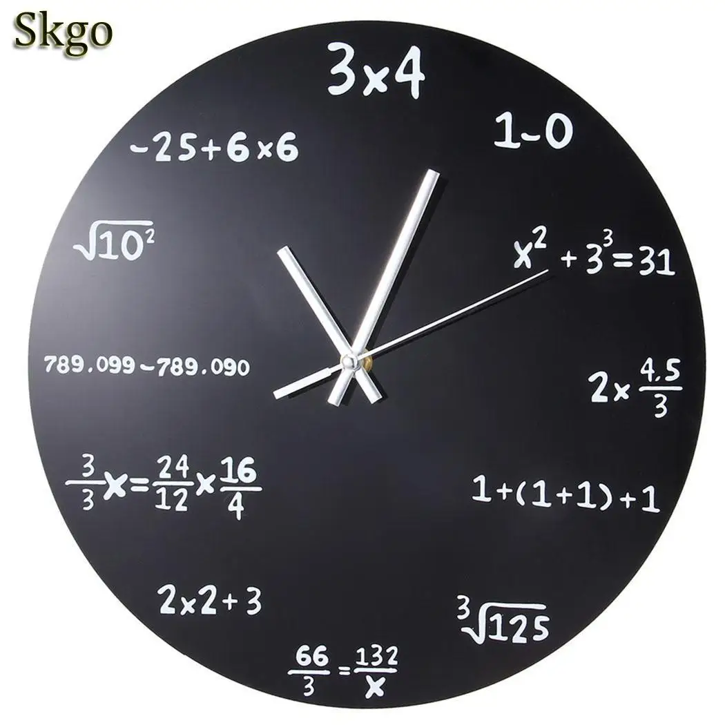 Home Classroom Mathematics Blackboard Quiz Clock Wall Circular 20cm/7.9inch 30cm/11.8inch Teacher Gift | Дом и сад