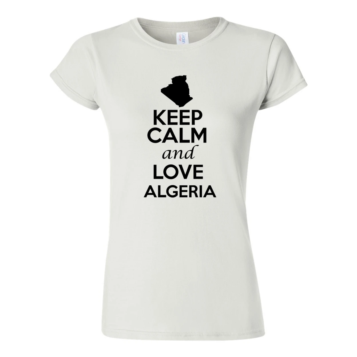 Junior Keep Calm And Love Algeria Country патриотическая новинка футболка 1245 г. | Женская одежда