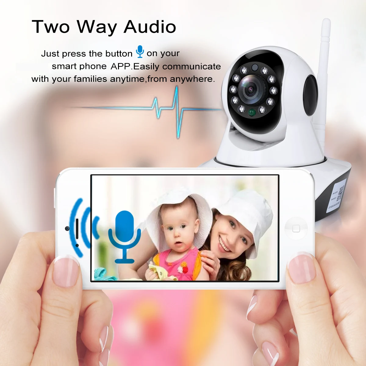FLOUREON 720P HD Wifi беспроводная домашняя ip камера безопасности сетевая