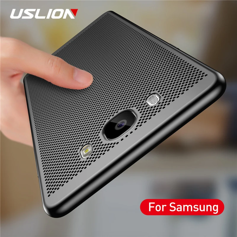 USLION чехол для samsung Galaxy J4 J6 2018 ЕС издание J3 J5 J7 A3 A5 A7 2016 2017 дышащая жесткий телефона