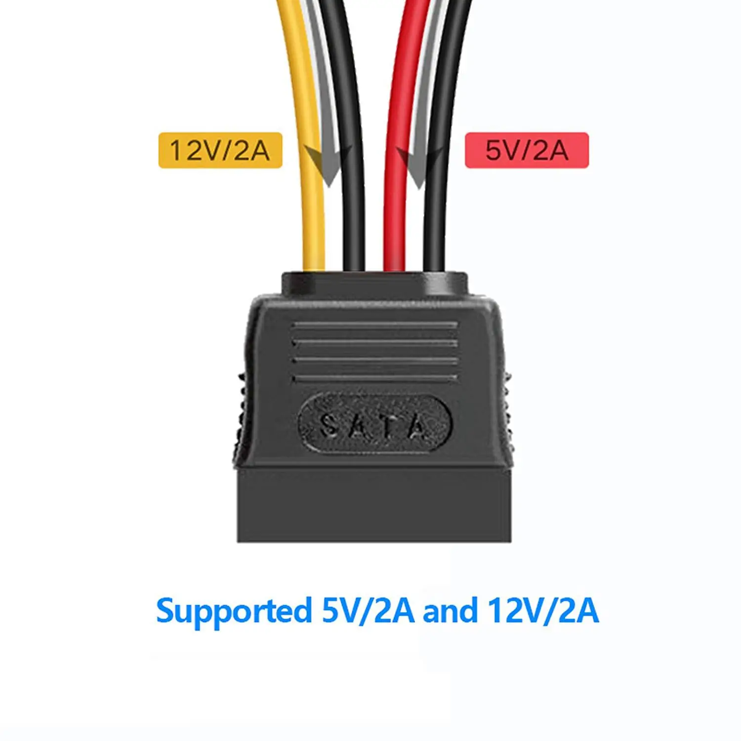 Комплект подключения жесткого диска SSD / SATA (1x4 Pin на двойной 15 кабель питания 1x15