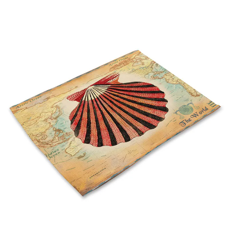 1 шт. коврик для стола в морском стиле с якорем подставка напитков хлопковый