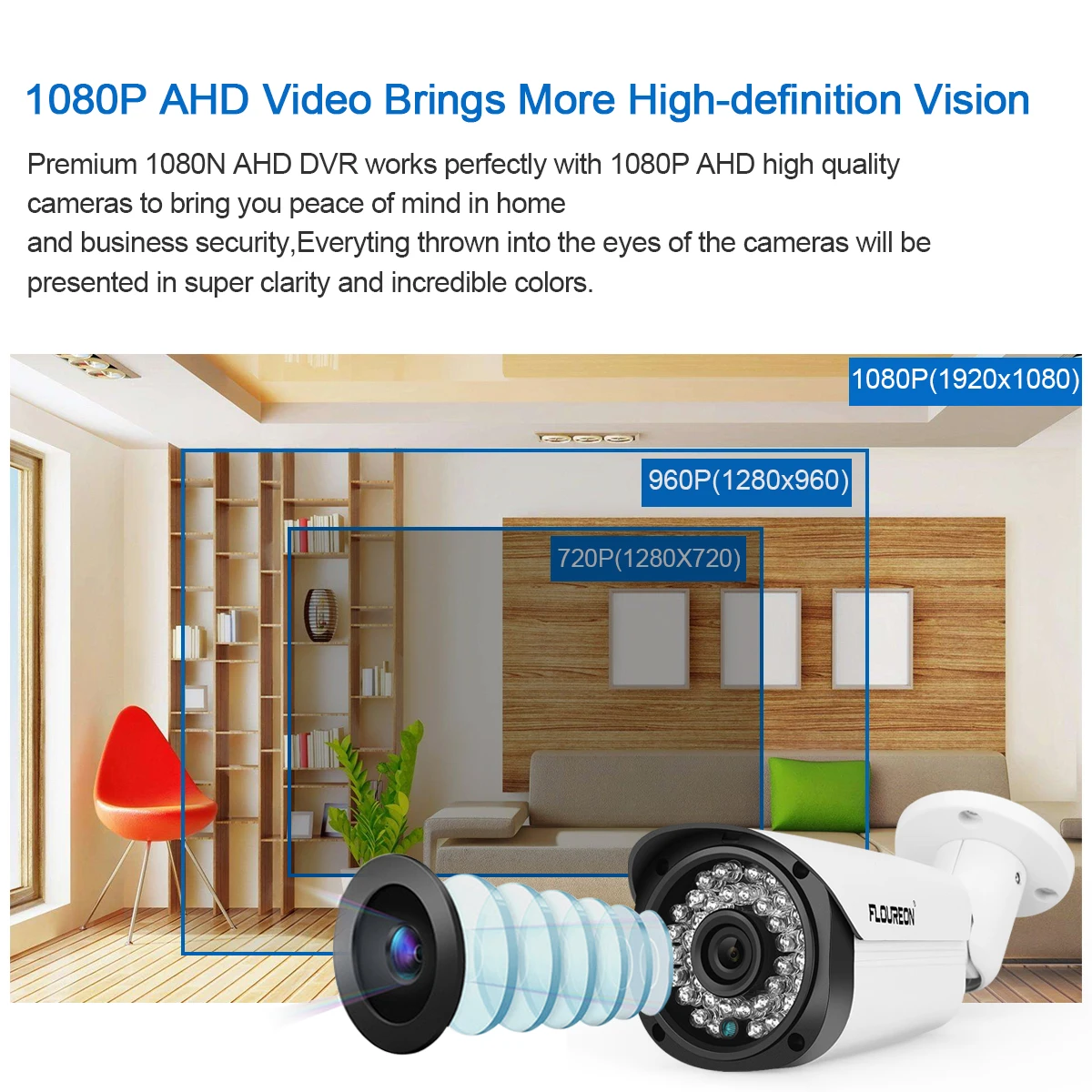 Floureon 8CH 1080N CCTV 5 в 1 TVI AHD DVR + 4 X 3000TVL 2.0MP Пуля комплект камер безопасности AU |