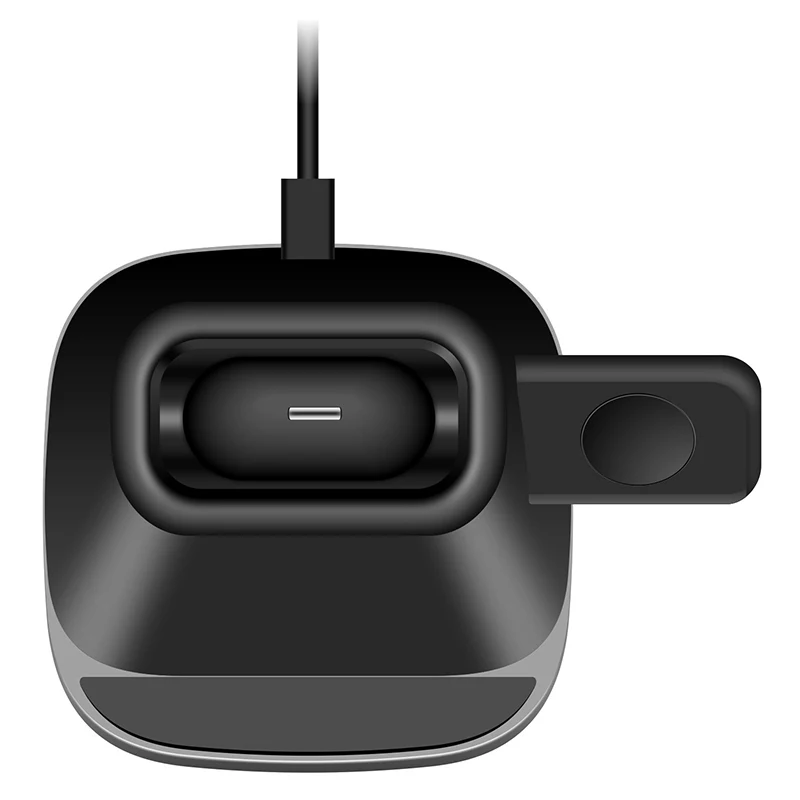 3 в 1 для магнитного зарядного устройства Iphone 8 Plus X Xr Xs Airpods быстрое Qi Беспроводное