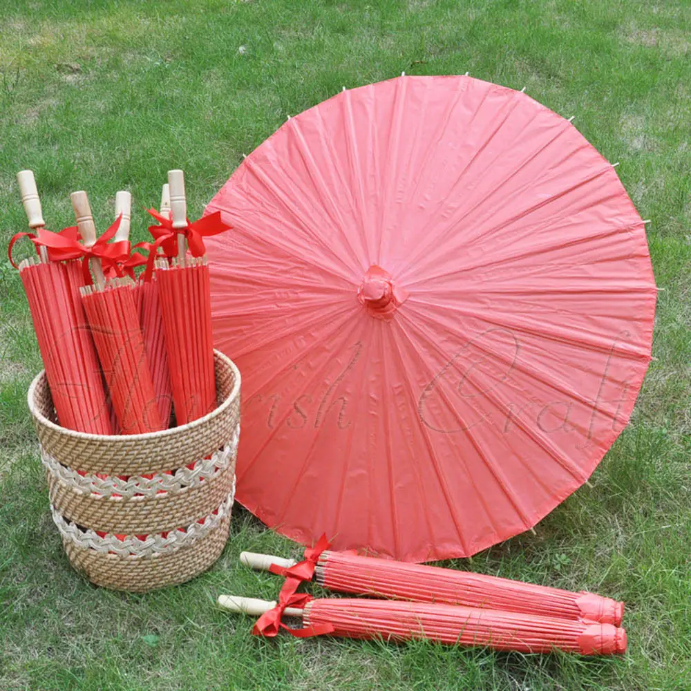 

[ Fly Eagle ]30pcs/lot Free Shipping/Hight quality Japanese Red Paper Parasol - made with rice paper & bamboo chinese umbrella
