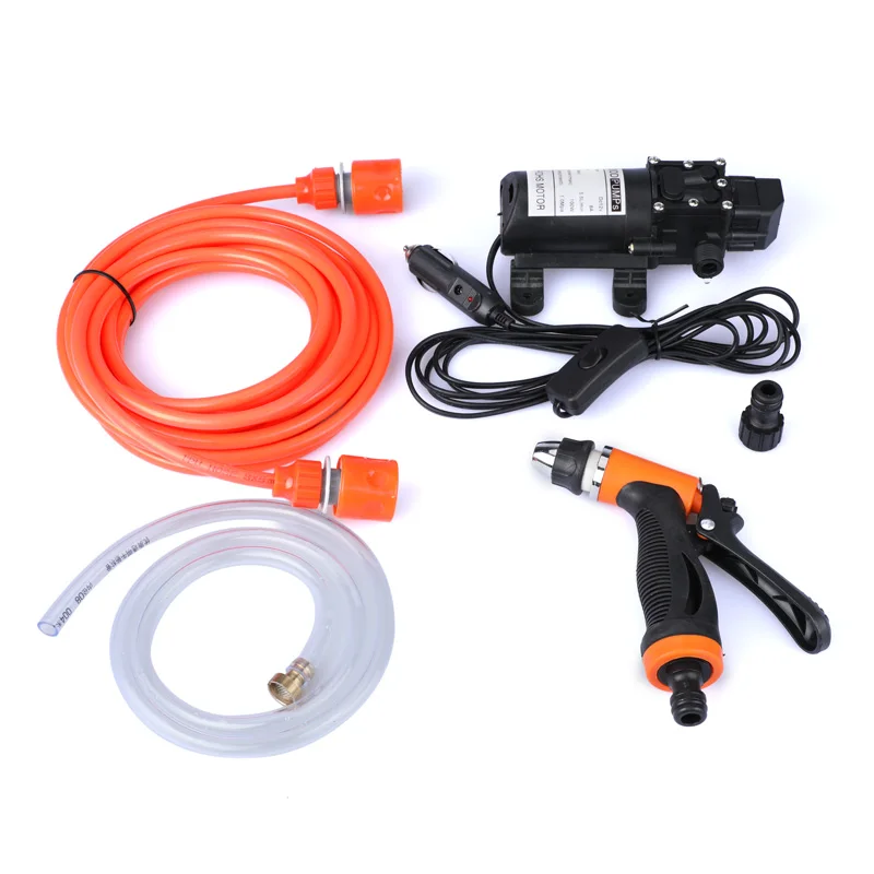 Купить Автомобильный моющий насос 12 В Портативный 100 Вт высокого давления, автомобильный водяной пистолет, Электрическая Мойка, автоматическое от...