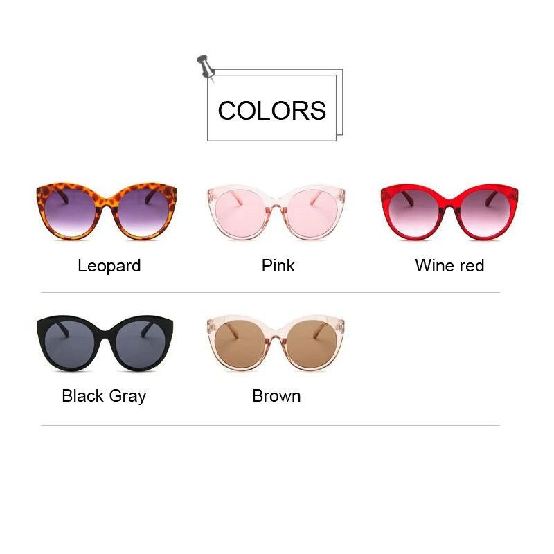 Солнцезащитные очки кошачий глаз женские круглые брендовые дизайнерские