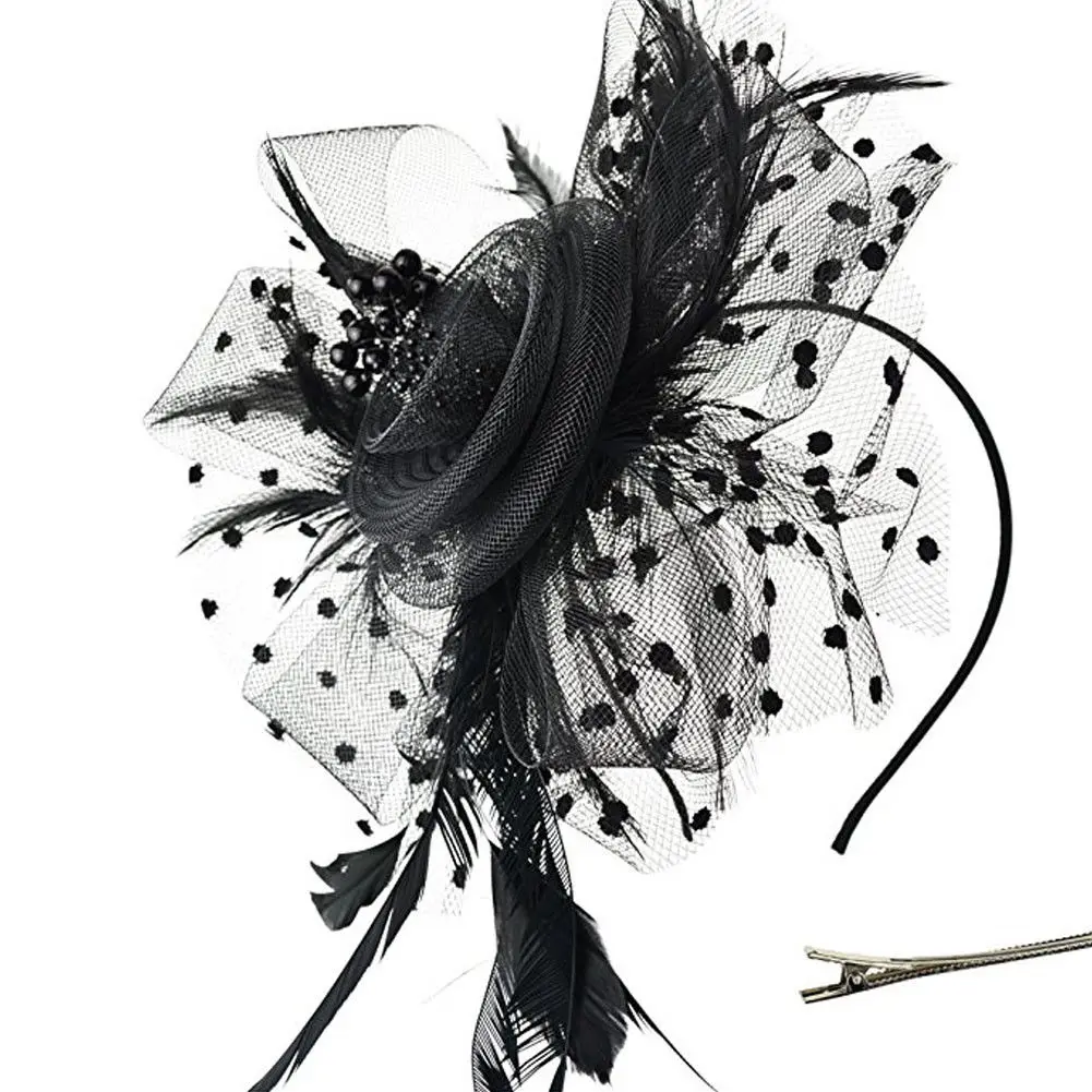 Женская новая стильная сетчатая лента повязка с цветами Коктейльная чайвечерние