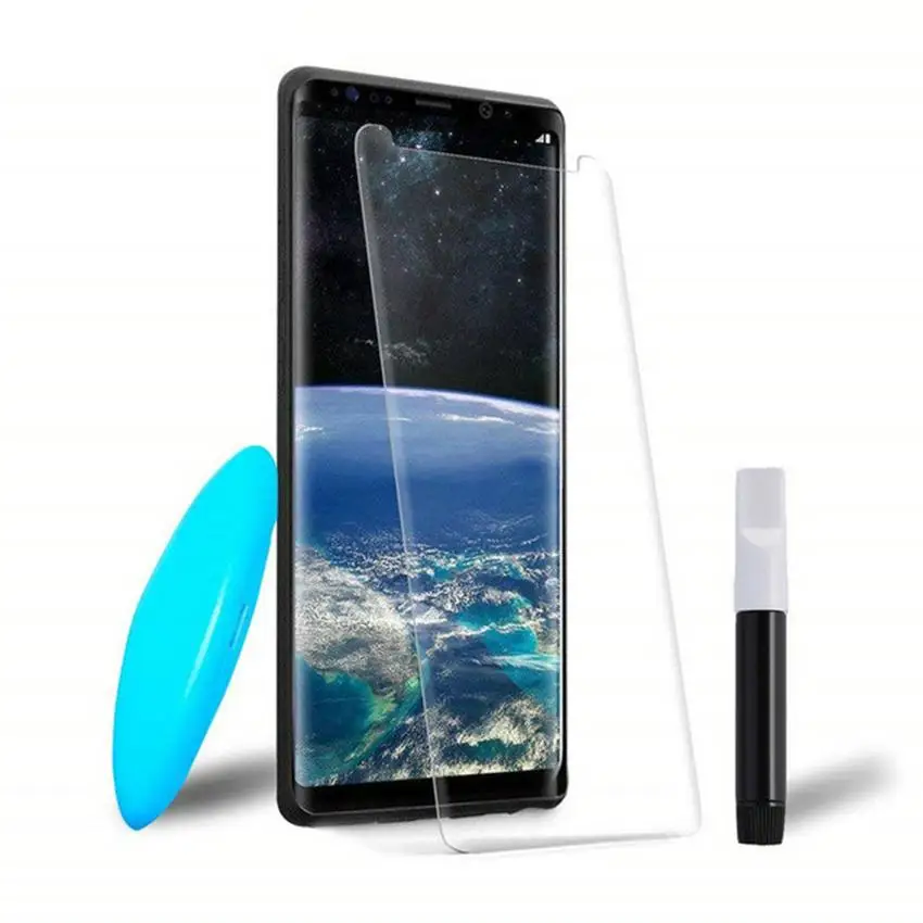 Новый Полный УФ клей жидкое Закаленное стекло протектор экрана для Samsung Galaxy S9 S8