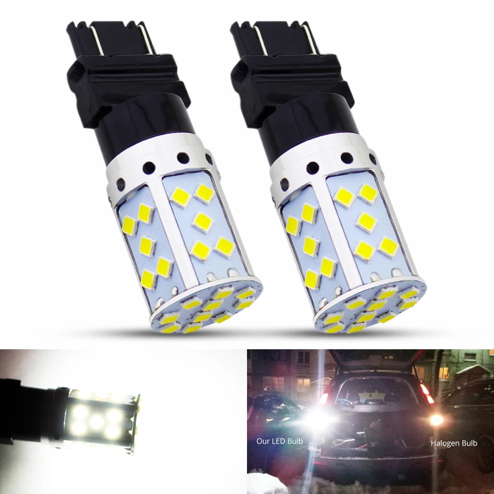 2 шт. T25 3157 LED 35 чипов 3030 SMD светодиодные лампы белая лампа для авто указатели