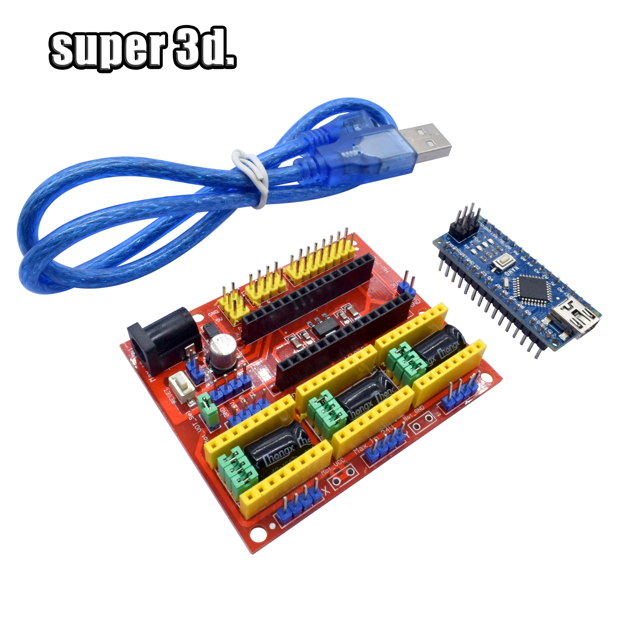 3DV4 CNC Shield V4 + Nano 3 0 шт. A4988 красный или зеленый Reprap Stepper для Arduino|Детали и аксессуары