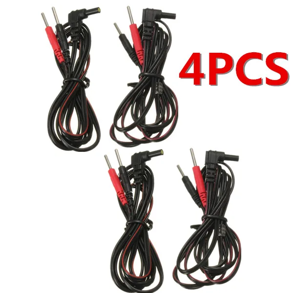 

4pcs Replacement Standard Electrode Lead Wires Standard Pin Connection For Tens / Ems Machines