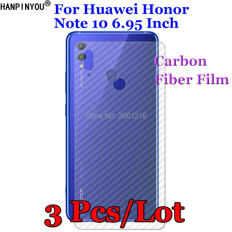 3 шт./лот для Huawei Honor Note 10 6 95 дюйма 3D Нескользящая задняя пленка из прозрачного