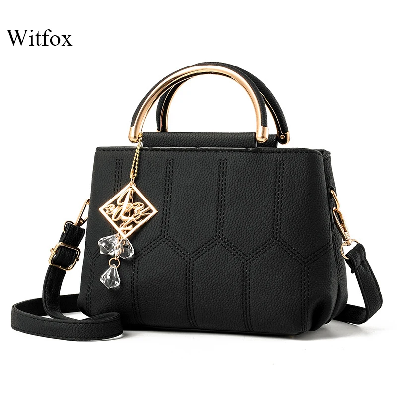 Женские сумки Witfox Thread дизайнерские с металлическими ручками и длинным ремешком