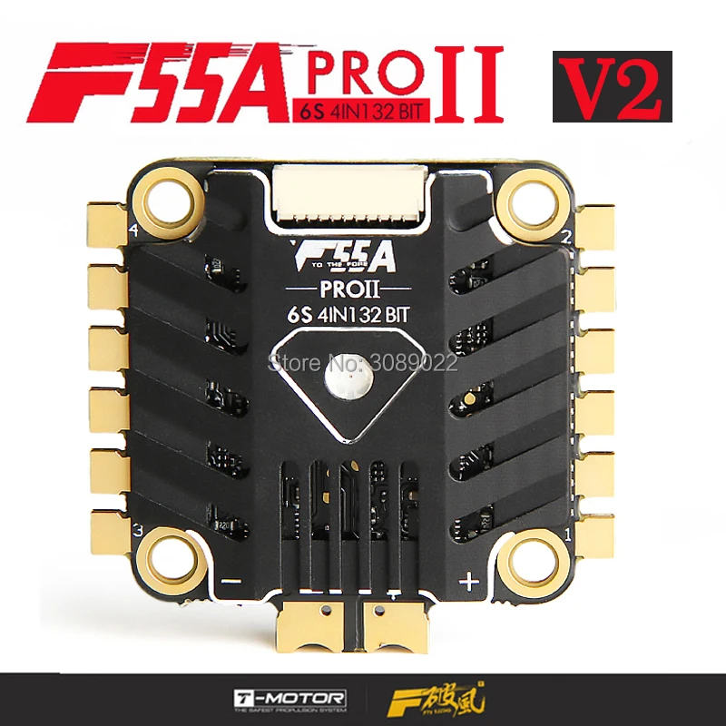 Обновленная версия T motor F55A PROII V2 6S 4 в 1 ESC BLHELI_32 DSHOT1200 FPV Бесщеточный с 5V BEC для