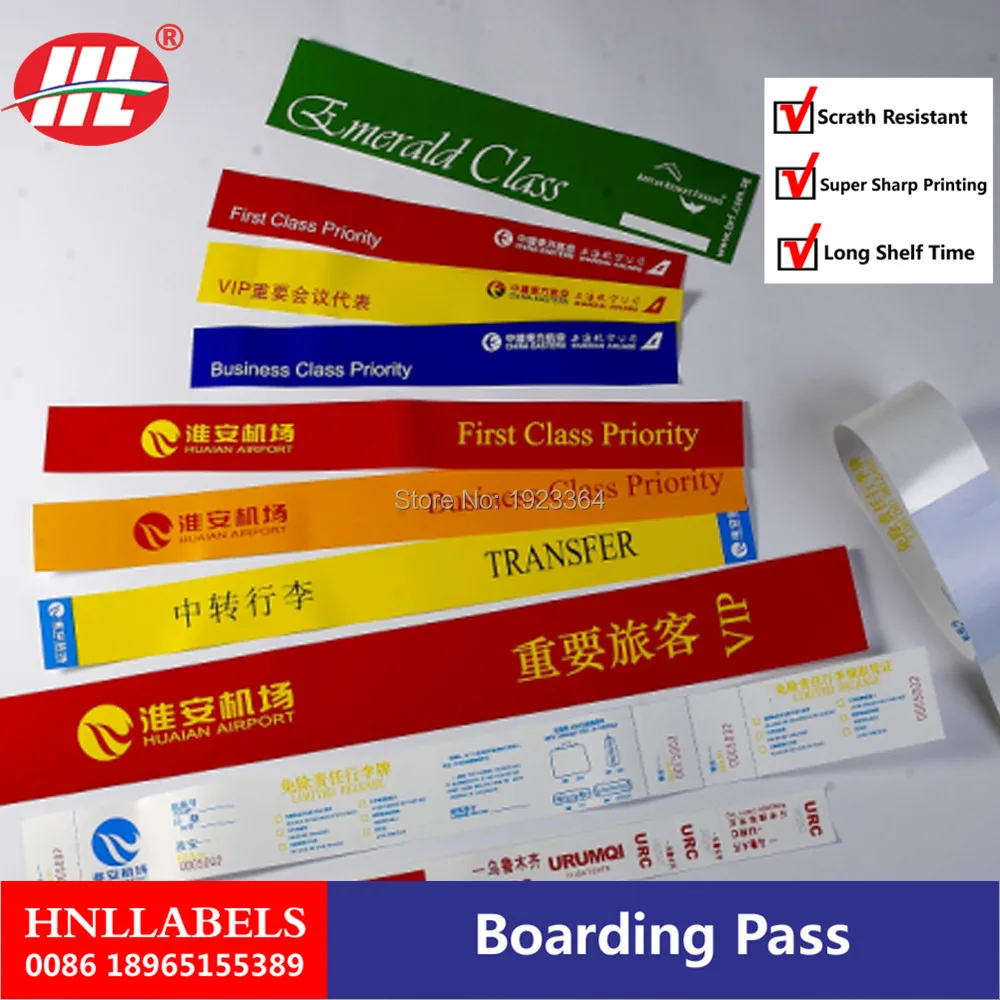 

Hiagh Quality Airline boarding pass /Airline flight ticket printing,customized thermal ticket