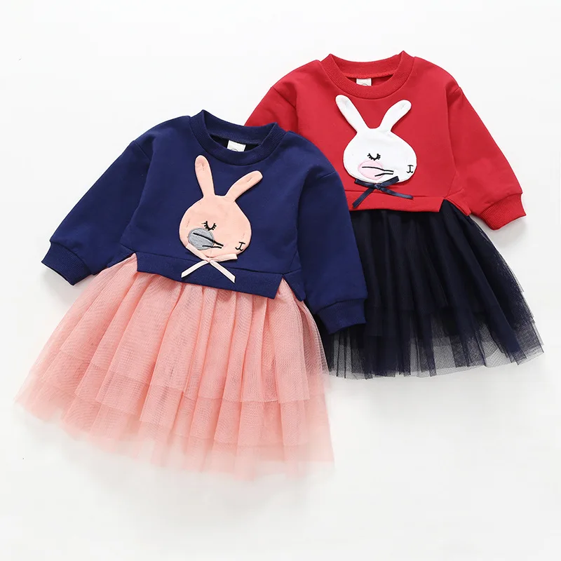 Infant Baby Girls Dress 2019 Spring Long Sleeve princess girls dress Cute Kids Clothes Toddler Party For 2 3 4 5 6 7 8 Yrs | Детская