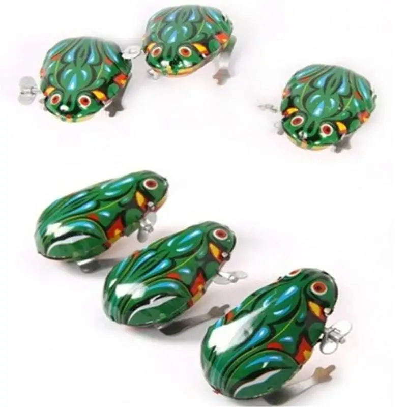 Kids Toys Retro vintage Frog Iron sheet wind up toy clockwork mechanical collectible | Игрушки и хобби