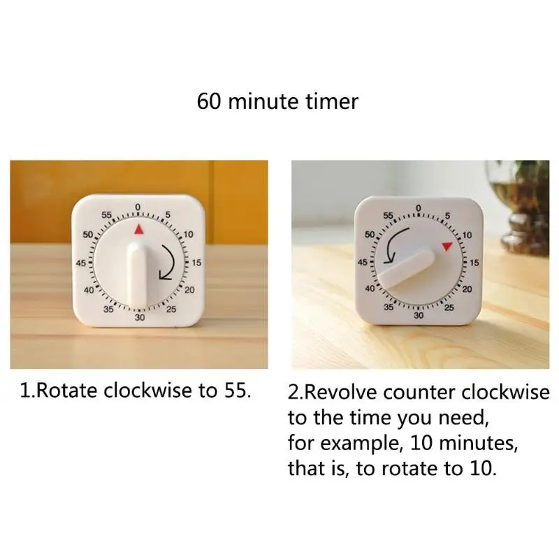 60 минут Ручной таймер механические напоминание Будильник Кухня Таймер|Кухонные