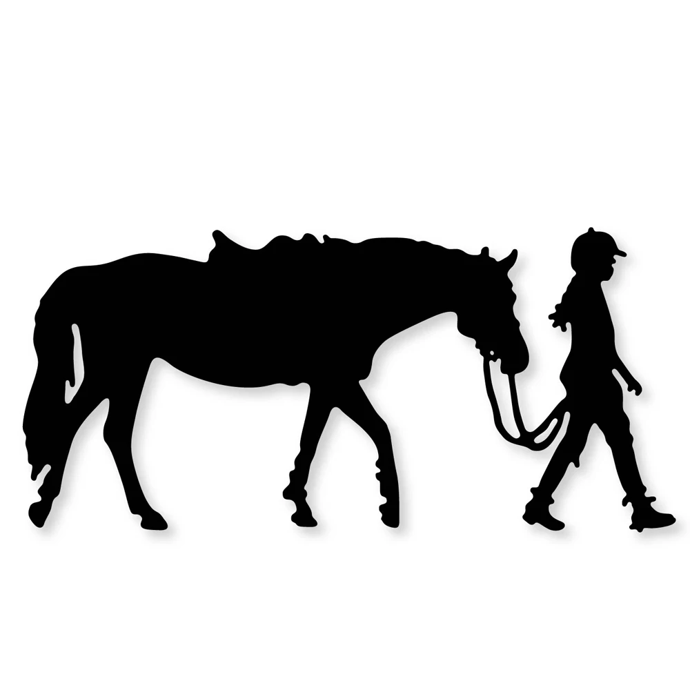Металлические режущие штампы для девочек Rider Horse Frame новые DIY Трафаретный