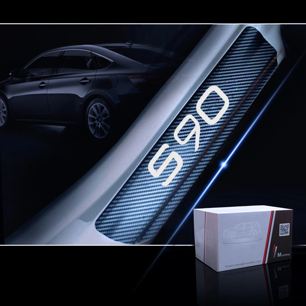 4 шт. виниловые наклейки на порог автомобиля VOLVO S90|Буксиры и подвесные подножки| |