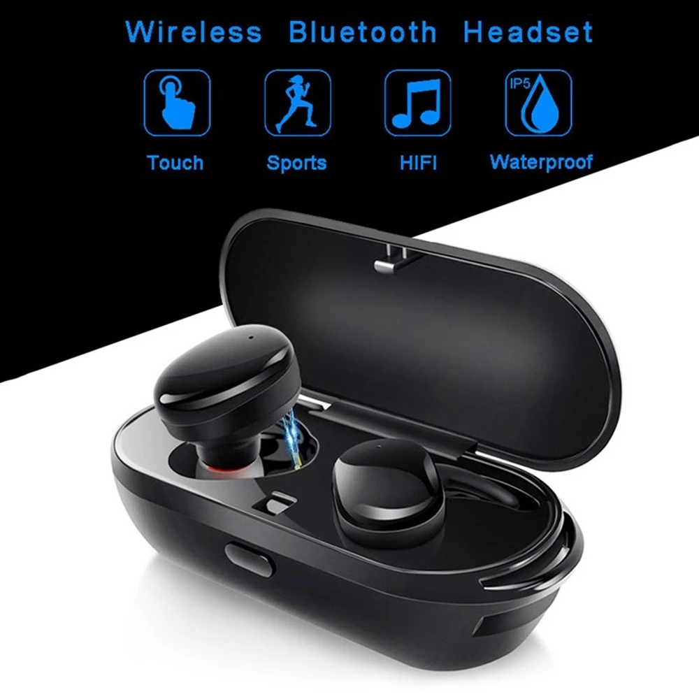 Наушники Bluetooth настоящие беспроводные наушники стерео со встроенным HD