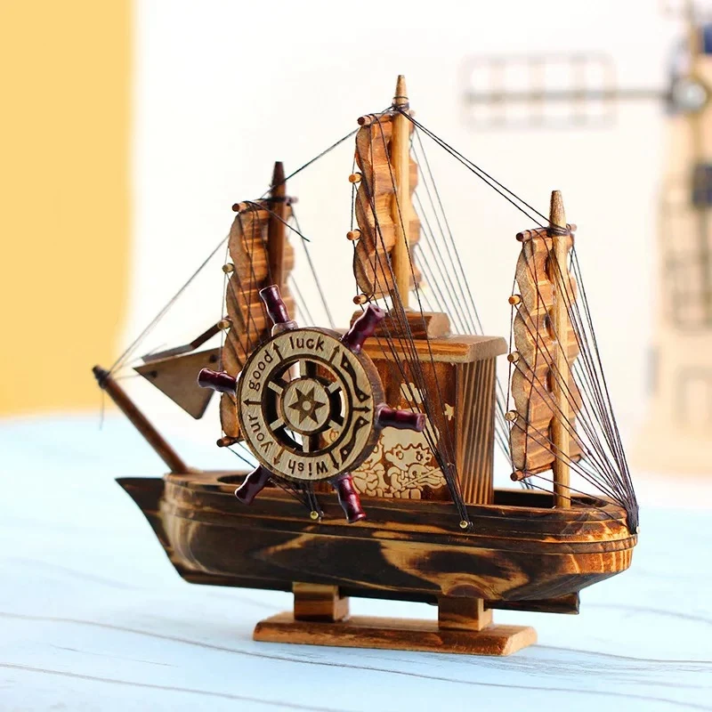 Винтажный морской мореходный Деревянный Парусный Корабль деревянные изделия