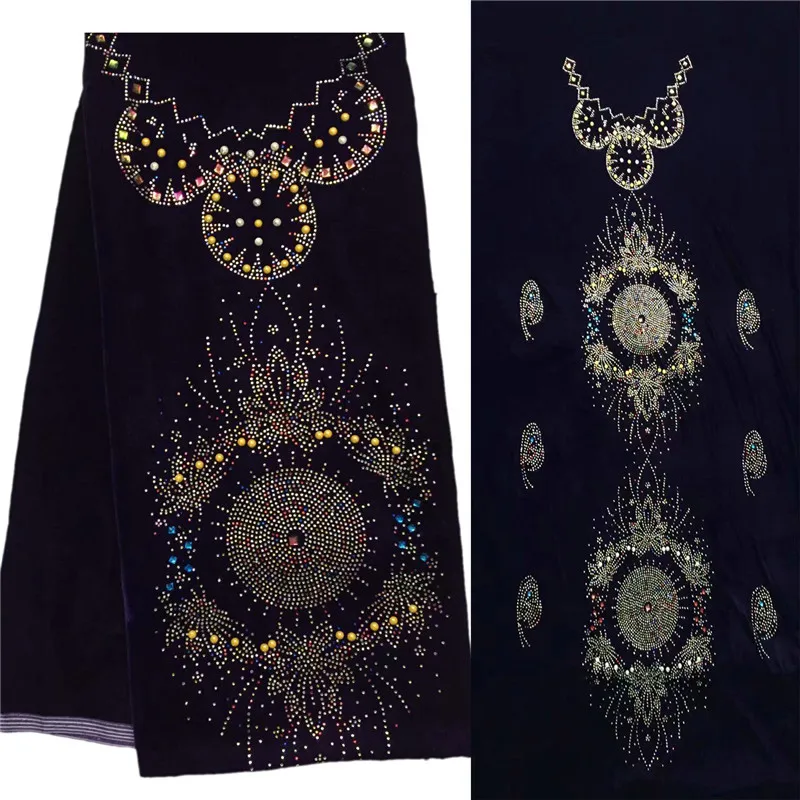 Распродажа! Загадочный узор с разноцветными камнями и бусинами бархатное