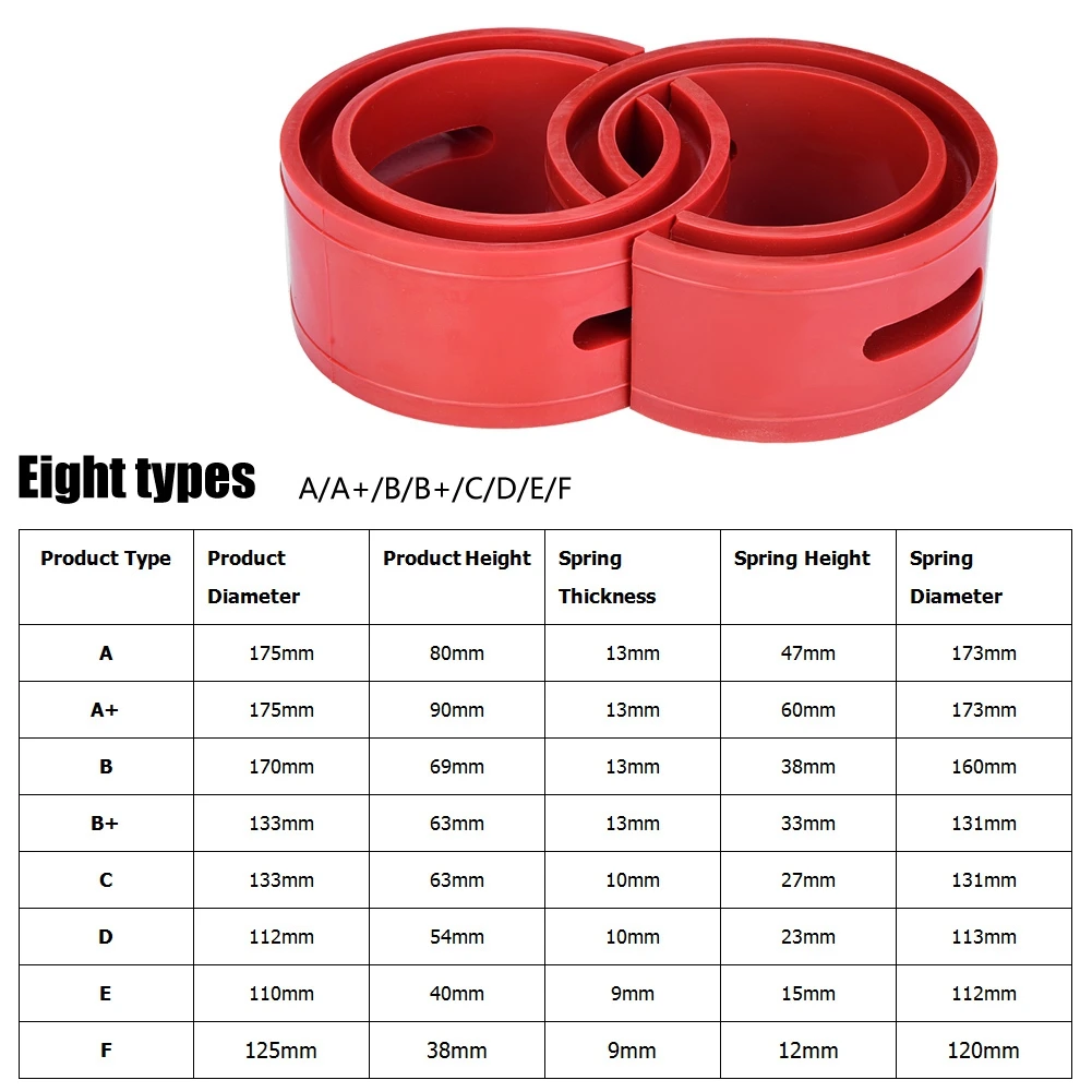 2pc Red Car Shock Absorber Spring Bumper Power Auto-buffers Bumpers Cushion Type A A+ B B+ C D E F | Автомобили и мотоциклы