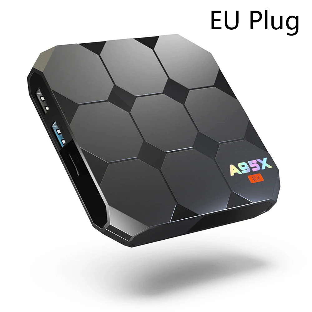 A95X R2 ТВ коробка Amlogic S905W 2 4 ГГц 4K WiFi Android 7 1 домашний медиа плеер с вилкой ЕС |