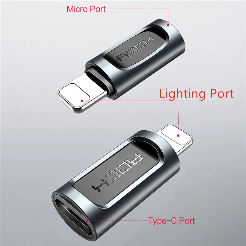 OTG адаптер Micro usb type C для освещения Iphone Macbook конвертер алюминиевый данных Женский
