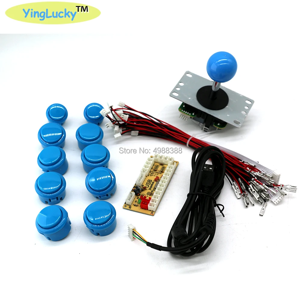 Yingluck аркада джойстик Kit нулевой задержкой Аркады DIY Kit USB энкодера ПК Аркада Sanwa Кнопки джойстика кабели аркадная игра для маме