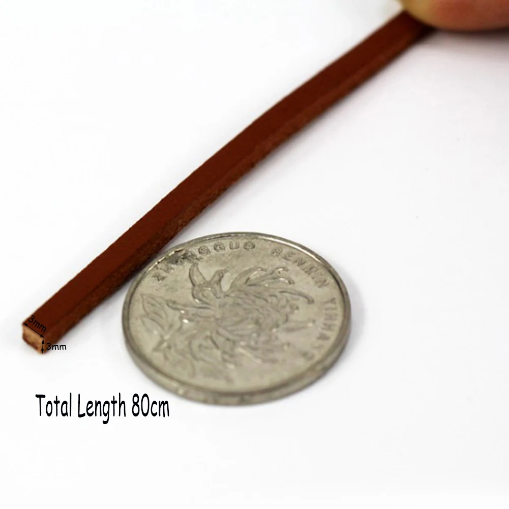 1 Pair Square Genuine Leather Shoelaces Unisex Vintage Boot Shoe Laces Men Loafers Boots Shoelace Shoestring Length 80cm