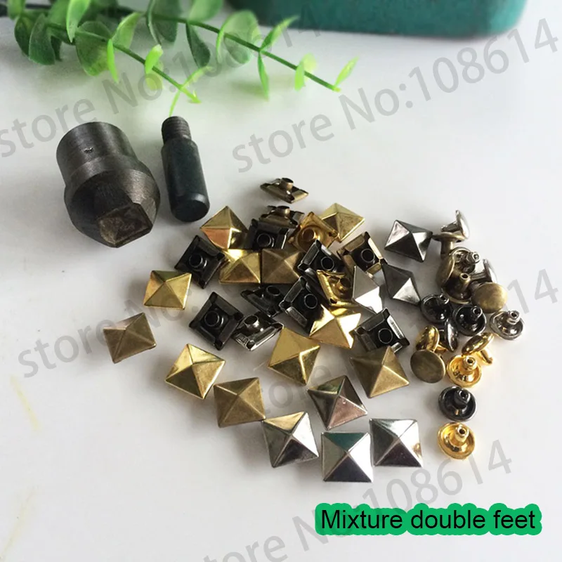 DIY аксессуары 100 шт 6 мм 12 квадратными заклепками металлические бусины для одежды