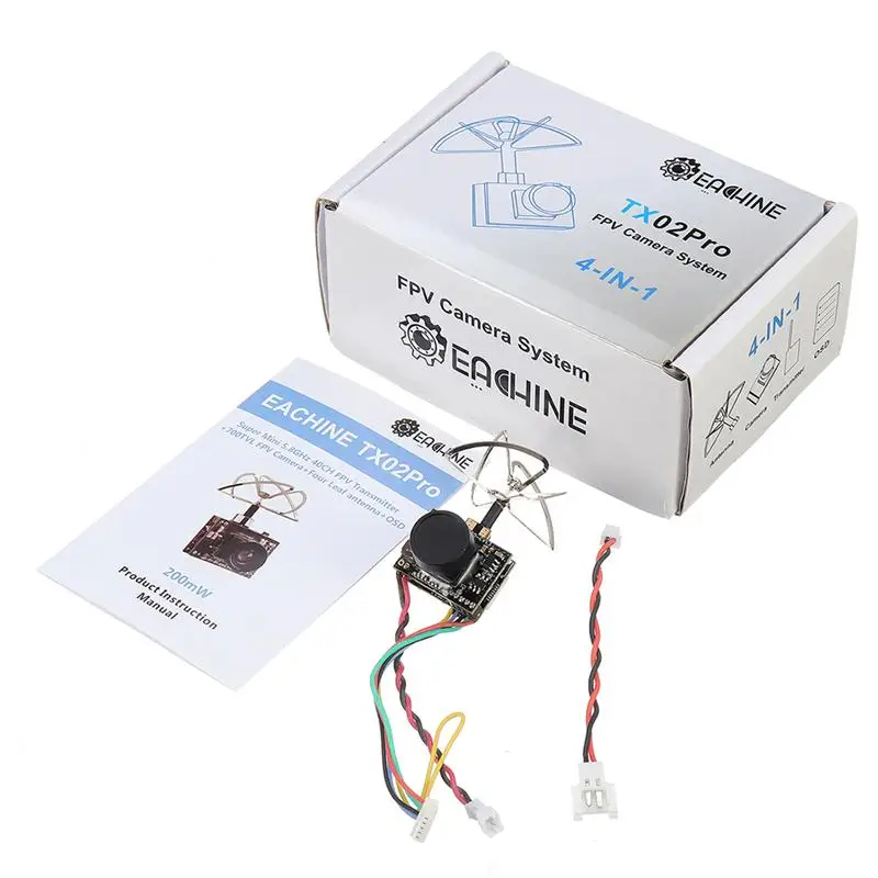 Eachine TX02Pro & Smartaudio OSD AIO 5 8G 40CH 200mW VTX 700TVL 1/4 Cmos FPV камера NTSC для моделей мультикоптеров