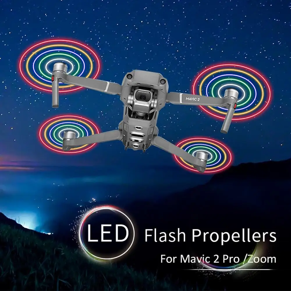 DJI MAVIC2 светодиодная подсветка весло RC Квадрокоптер зарядка шумоподавление