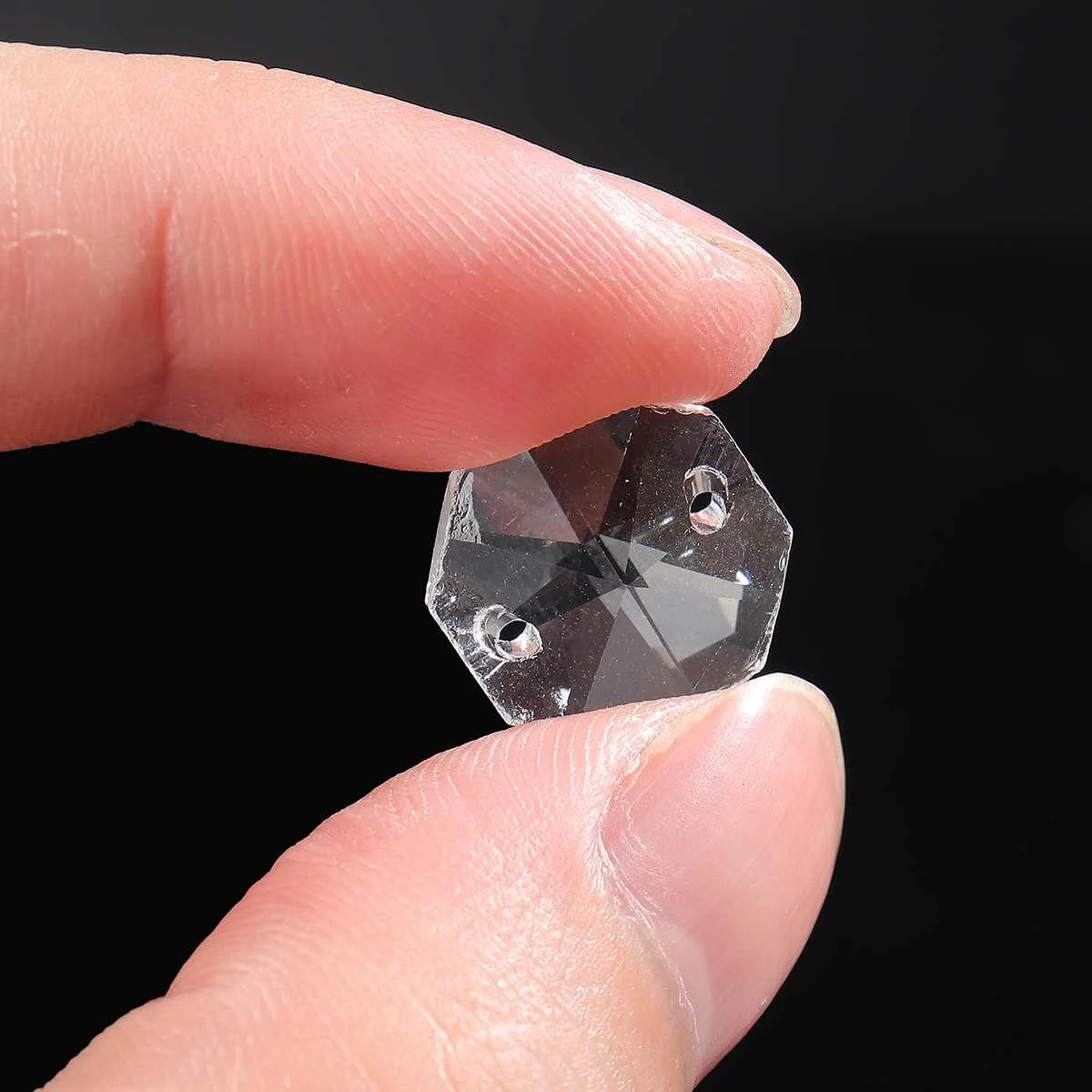

200PCS 14mm Clear Crystal Glass Prisms Octagonal Beads Pendant Hanging Prisms For DIY Light Lamp Part Decoration Home Decor