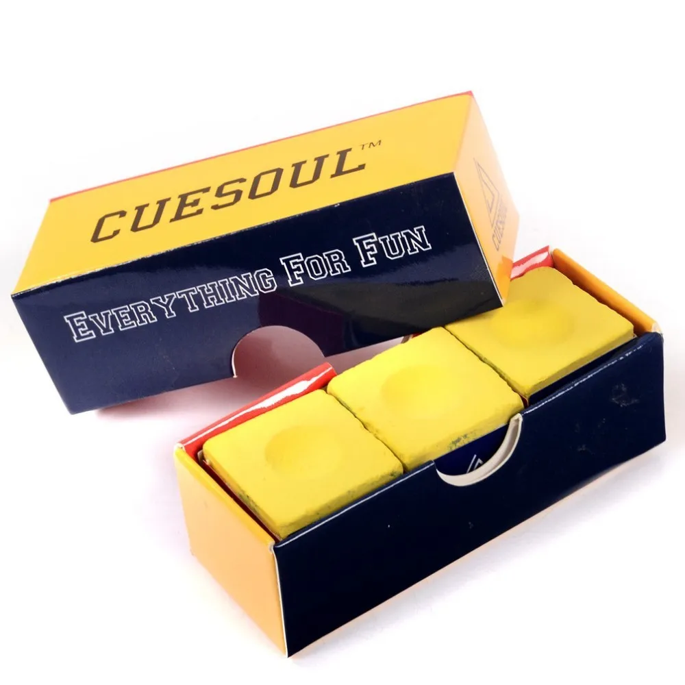 Cuesoul 3 шт./компл. или 2 шт. снукер бильярдный мел для бильярда сухое масло