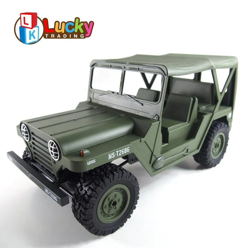

Amazing Electrics 4wd Voiture 4x4 RC Rock Crawler 1:14 Scale RC Offroad Cars with Light Military jeep Remote Control Cars