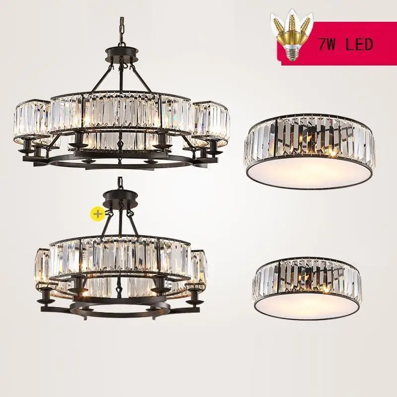 Lustre Para Quarto Crystal Pendelleuchte Lampara De Techo Colgante современный светильник подвесной | Лампы и