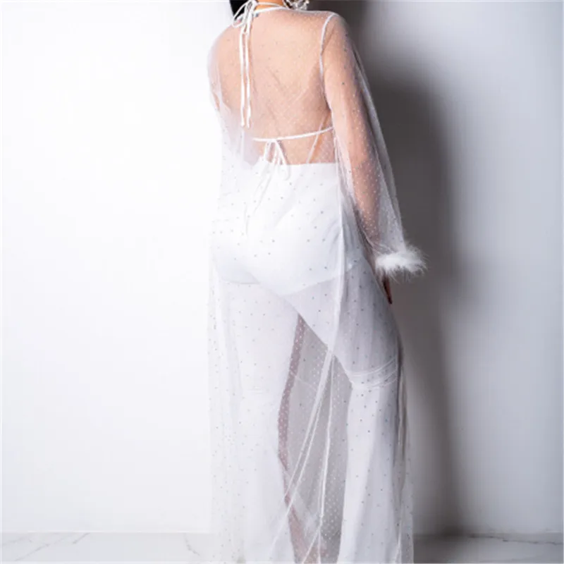 Женская накидка на бикини с блестками летнее кружевное вязаное сексуальный