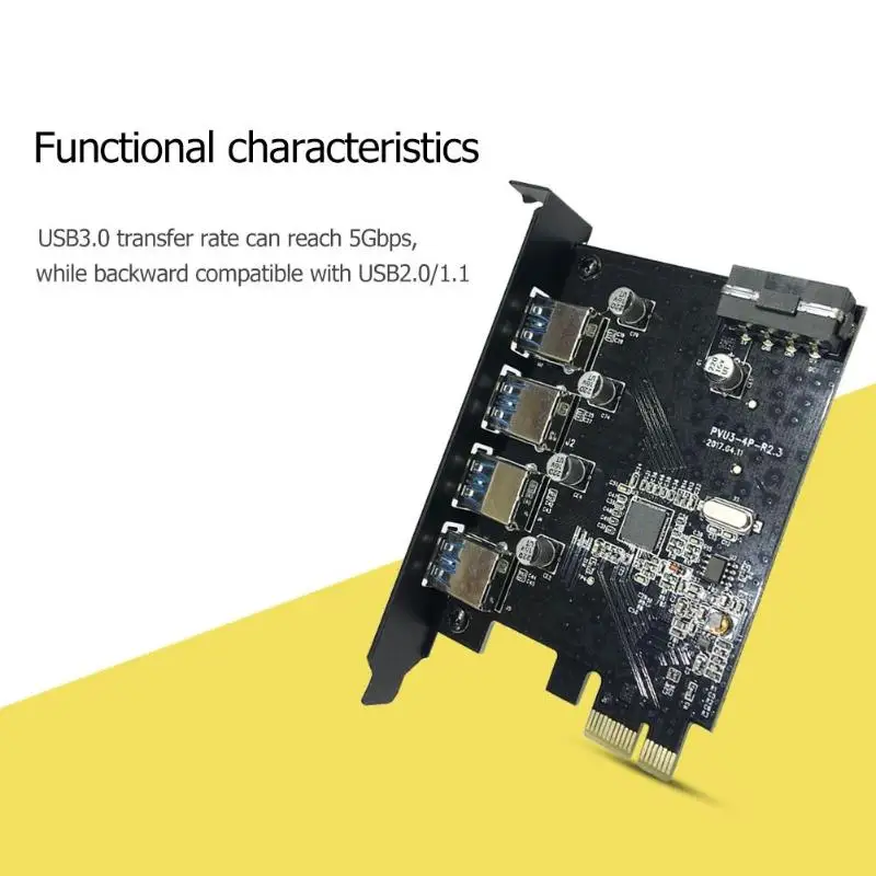 ORICO PVU3-4P-V1 4 Порты и разъёмы USB 3 0 PCI Express карты расширения для настольных ПК |