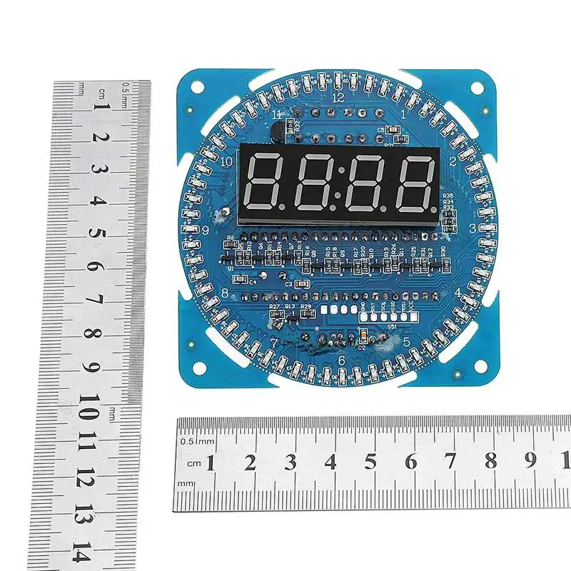 Вращающийся светодиодный дисплей DIY креативный Электронный Будильник