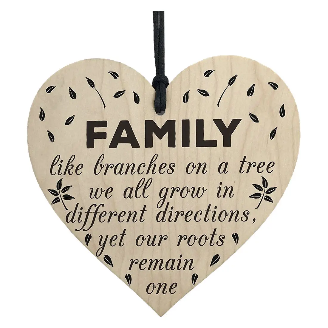 Hot Sale Family Roots Remain One Wooden Hanging Heart Shaped Families Plaque Love Gift | Дом и сад